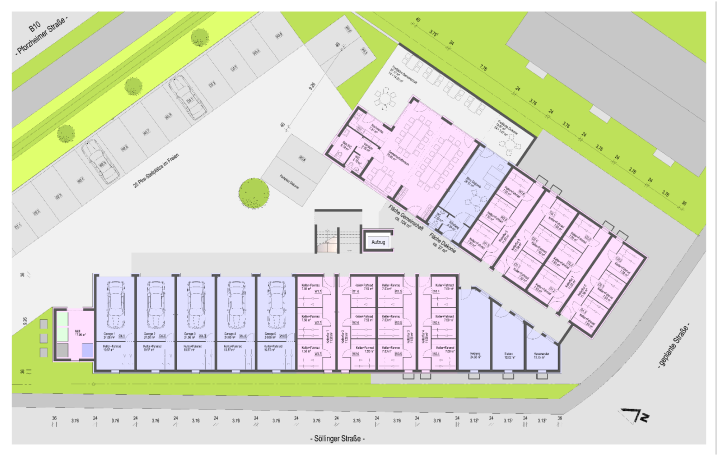 Grundriss Untergeschoss Senioren Wohn- und Begegnungszentrum