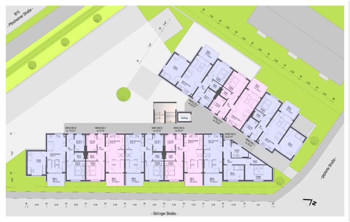 Grundriss 1. OG Senioren Wohn- und Begegnungszentrum